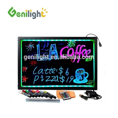 Tabella di scrittura dei messaggi personalizzabile a LED Illuminata Scheda al neon cancellabile