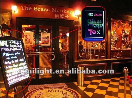 Tabella di scrittura dei messaggi personalizzabile a LED Illuminata Scheda al neon cancellabile