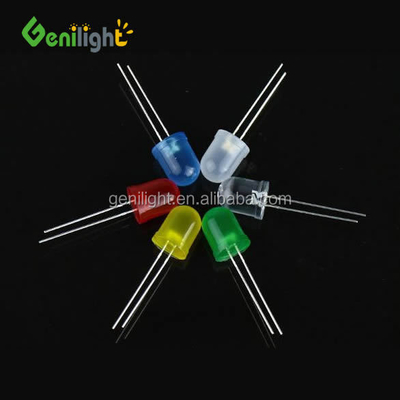 5 mm diodo rotondo Genilight 8 mm F8 LED Componenti elettronici trasparenti standard