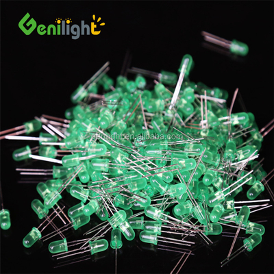 5 mm diodo rotondo Genilight 8 mm F8 LED Componenti elettronici trasparenti standard