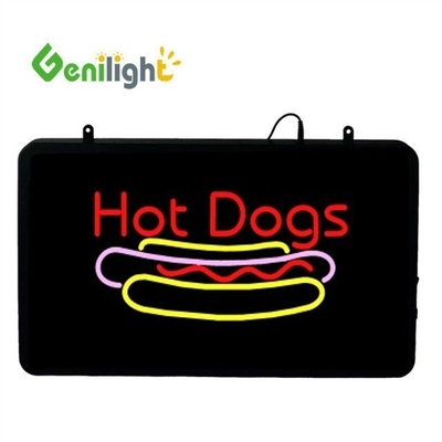 Certificato di potenza ABS Open-Mold BURGERS KEBABS LED Sign per dimensioni e colori personalizzati