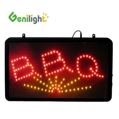 Certificato di potenza ABS Open-Mold BURGERS KEBABS LED Sign per dimensioni e colori personalizzati