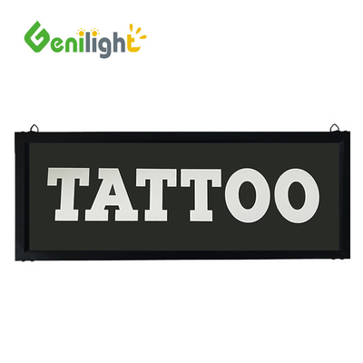 LED Tattoo Piercing Neon Open Sign con forma rettangolare e materiale in resina epossidica
