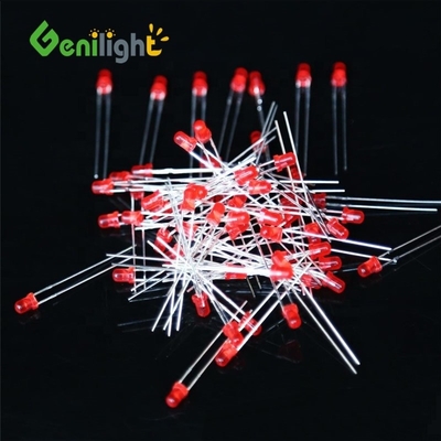 3Mm F3 Diodo a LED rosso DC3V 20MA Lampade di ampule Componenti Corrente Max Nessuna