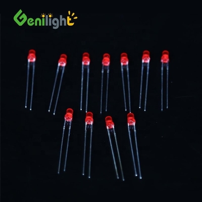 3Mm F3 Diodo a LED rosso DC3V 20MA Lampade di ampule Componenti Corrente Max Nessuna