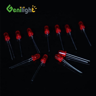 3Mm F3 Diodo a LED rosso DC3V 20MA Lampade di ampule Componenti Corrente Max Nessuna
