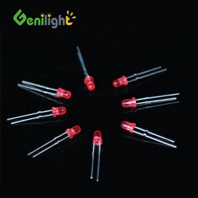 3Mm F3 Diodo a LED rosso DC3V 20MA Lampade di ampule Componenti Corrente Max Nessuna