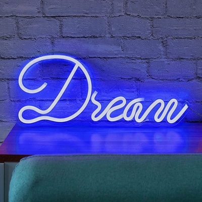 pannello acrilico rosa LED Neon Light USB alimentato Dream Neon Sign per camera da letto o matrimonio