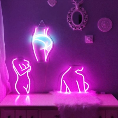 Decorazione da parete segno di neon rosa lady con supporto acrilico personalizzato 50000 ore durata