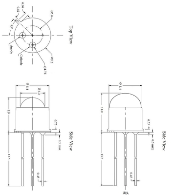 7V Max. Diodo di emissione di luce UV a tensione inversa Micro LED per prestazioni migliorate