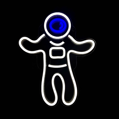 Consumo di energia 1 Astronauta Proiettore di luce al neon Segnali spaziali a LED per la decorazione della parete della camera da letto