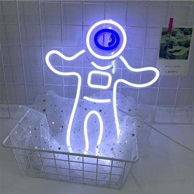 Consumo di energia 1 Astronauta Proiettore di luce al neon Segnali spaziali a LED per la decorazione della parete della camera da letto