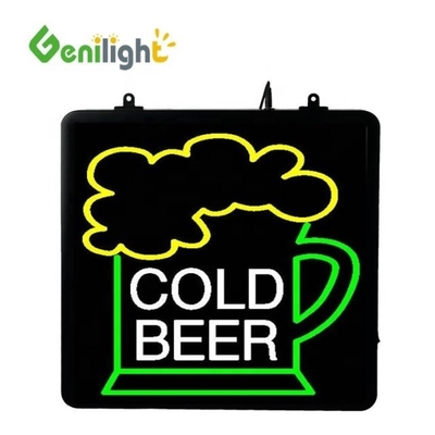CE ROHS certificato LED Cafè Illuminato Neon Sign pubblicitario con display di animazione