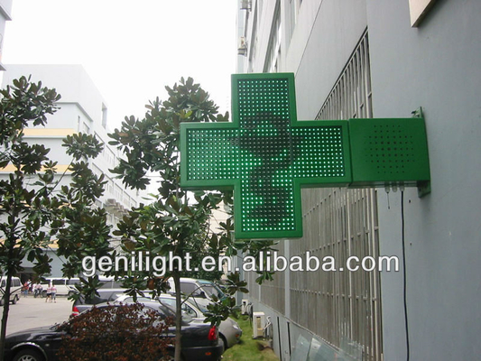 Configurazione dei pixel 1G Dimensioni personalizzate In colori pieni Farmacia LED Cross Sign con RGB