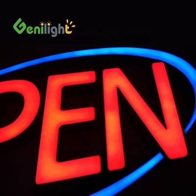 Fai vedere il tuo business in qualsiasi momento segnale di apertura a neon a LED ultra luminoso grande con telecomando