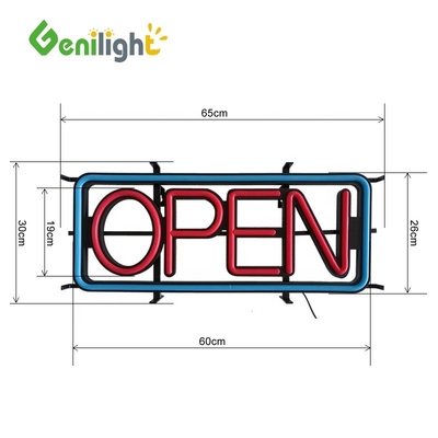 Segnali aperti a neon a LED con due tipi di funzioni di cambio e materiale acrilico