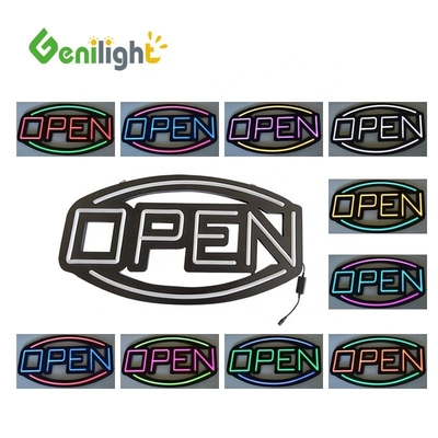 Segnali aperti a neon a LED con due tipi di funzioni di cambio e materiale acrilico