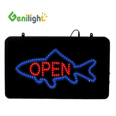 56*33cm DC12V Genilight Flash Edge Pubblicità LED Segnale di apertura per frigo pollo negozio