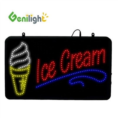 Gelateria Segnale elettronico a neon a LED con telaio ABS e lavagna acrilica