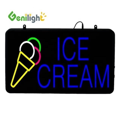 Gelateria Segnale elettronico a neon a LED con telaio ABS e lavagna acrilica