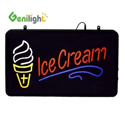 Gelateria Segnale elettronico a neon a LED con telaio ABS e lavagna acrilica