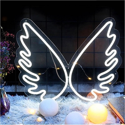 45*34cm Angel Wing Neon Signs per Decorazione murale in camera da letto delle ragazze Energia della stanza dei bambini del matrimonio