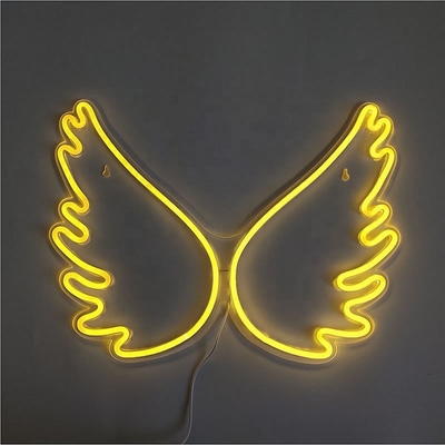 45*34cm Angel Wing Neon Signs per Decorazione murale in camera da letto delle ragazze Energia della stanza dei bambini del matrimonio