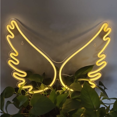 45*34cm Angel Wing Neon Signs per Decorazione murale in camera da letto delle ragazze Energia della stanza dei bambini del matrimonio