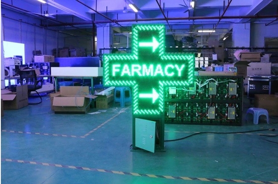 ODM Full Color LED Cross Pharmacy Sign con controllo WIFI e configurazione 1G Pixel