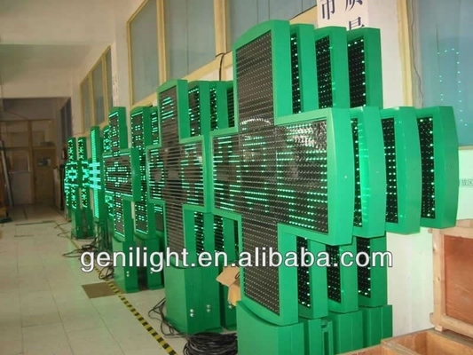 Display esterno a doppio lato a colori verdi a LED Croce Farmacia segno con angolo di visione ampio