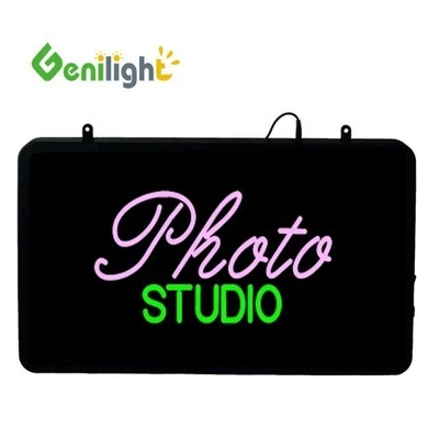 Genilight 22*13 pollici CE RoHS lampeggiante LED Neon Sign per Studio Fotografico Forma rettangolare
