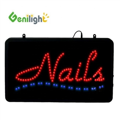 Rectangle LED NAILS SIGN Fai brillare il tuo display delle unghie con il nostro motion flashing design