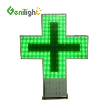 Visualizzazione angolo H/V P16 P20 pixel 3D LED farmacia segno di visualizzazione incrociata per uso esterno