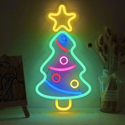 Xmas LED Sign Lights Lampade da finestra Festival Light per la decorazione della casa Bar Albero di Natale Neon Sign