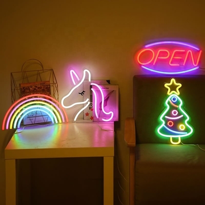 Xmas LED Sign Lights Lampade da finestra Festival Light per la decorazione della casa Bar Albero di Natale Neon Sign