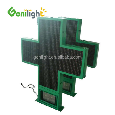 Segno verde LED per farmacia all'aperto P10 P16 P20 P25 RF WIFI 1024*1024mm Luminosità ≥6000CD