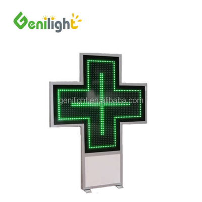 Segno verde LED per farmacia all'aperto P10 P16 P20 P25 RF WIFI 1024*1024mm Luminosità ≥6000CD