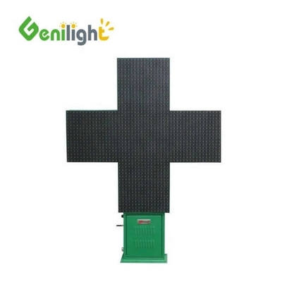 Pubblicare la vostra farmacia con 1000x1000mm P20 Verde Colore LED Croce Animato Display Sign