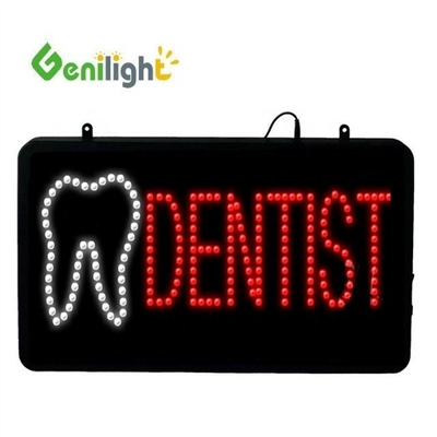 Genilight Dentista personalizzato Segno LED a neon animato con logo dei denti Con alto contrasto