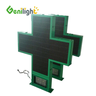 Grafica Display Funzione RGB Verde LED FARMACY CROSS per l'attrazione dei clienti