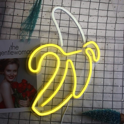 Decorazione murale a neon a LED a base di banana personalizzata per la luce notturna durata di vita 50000 ore