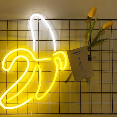 Decorazione murale a neon a LED a base di banana personalizzata per la luce notturna durata di vita 50000 ore
