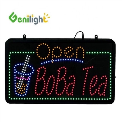 Segno aperto LED JUICE BAR personalizzato con modalità di animazione lampeggiante e selezione dei media fotografici