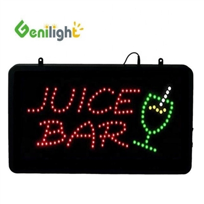 Segno aperto LED JUICE BAR personalizzato con modalità di animazione lampeggiante e selezione dei media fotografici