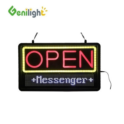 Segnali aperti a LED con opzioni ON/OFF e lampeggianti in forma ovale brillante 58*36 dimensioni del pannello