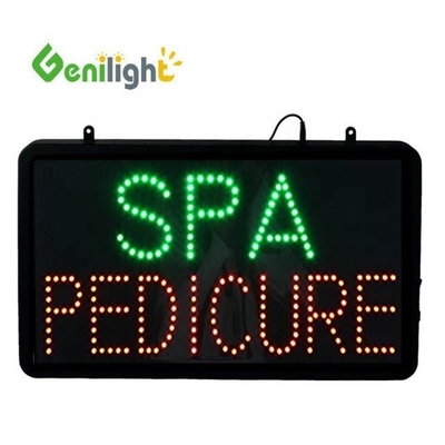 Segnale aperto a LED a animazione interna ABS Open-Mold Custom per saloni/balze/spa/negozio di unghie