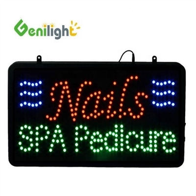 Segnale aperto a LED a animazione interna ABS Open-Mold Custom per saloni/balze/spa/negozio di unghie