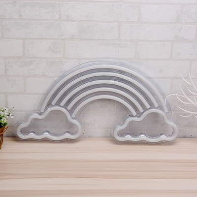 Neon Rainbow Light LED Decor Art Sign per la casa camera da letto salotto ufficio 5V Voltaggio