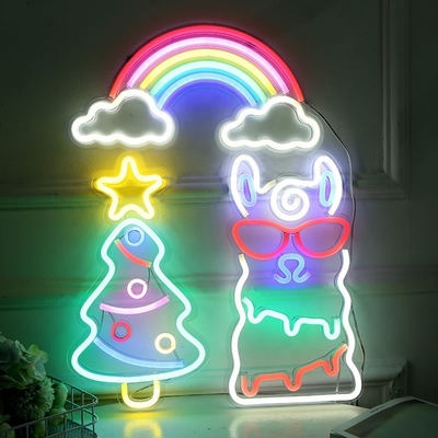 Neon Rainbow Light LED Decor Art Sign per la casa camera da letto salotto ufficio 5V Voltaggio