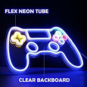 Gamepad forma LED Sign Light per la decorazione della sala da gioco 41*26,5cm Consumo di energia